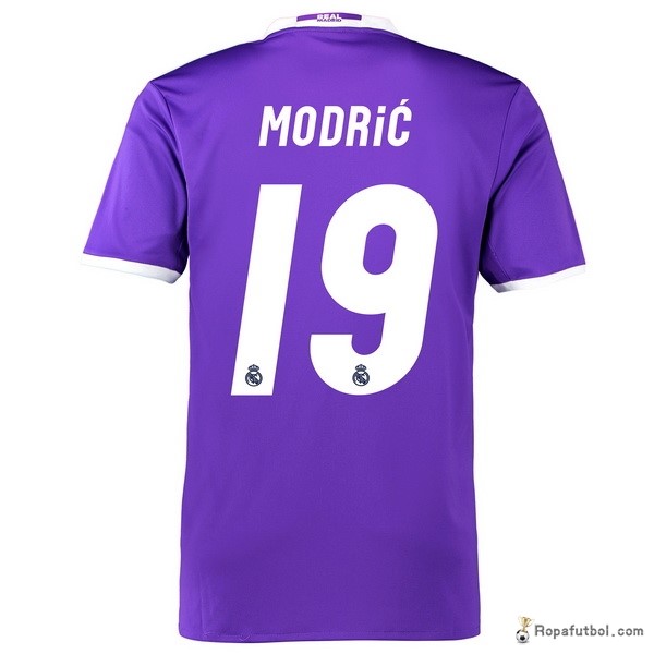 Camiseta Real Madrid Replica Segunda Ropa Modric 2016/17 Purpura